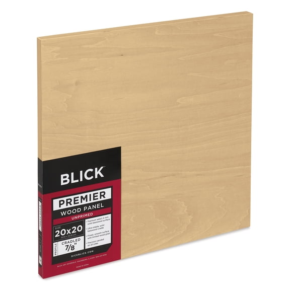 Blick Premier Wood Panel - 20" x 20", 7/8" Traditional Profile, Cradled