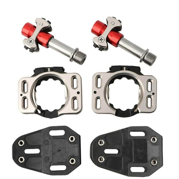Sonducket Plataforma de bicicleta de carretera Pedal autoblocante de buen rendimiento Pedal de bloqueo de carretera que ahorra mano de obra Ciclismo Rojo