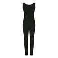 thumbnail image 5 of Summer Saving Wycnly Womens Jumpsuits Comfy Knitted Ribbed Workout Sports Yoga Slim Jumpsuits Casual Trendy Solid Crewneck Sleeveless Long Rompers for Women, 5 of 5