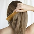 thumbnail image 4 of Apuakthei Peine de Bambú de Dientes Anchos Cepillo Antiestático para Desenredar Cabello Seco Ondulado Rizado Natural para Mujeres y Hombres Pulido a Mano por (1PCS), 4 of 7