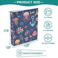 thumbnail image 3 of FORMRS 3 Ring Binder with Pockets 1.5" D-Rings Clip Board 200 Sheets Capacity, Pink Jellyfish, 3 of 8