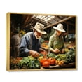 thumbnail image 2 of Designart "Farmers Food Market Painting Dot" Vegetables Floater Framed Wall Decor, 2 of 7
