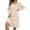 Beige-1, variant on Aofany Women's Nightgown Plaid Flannel Nightgown Sleep Shirt Button-Front Sleepwear Casual Plus Size Printed Loose Long Sleeved Lapel Home Nightgown