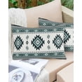 thumbnail image 6 of Green Boho Throw Pillow Cover 20 x 30 Inch Decorative Pillow Cover Ethnic Tribal Aztec Abstract Geometric Motifs Lumbar Pillowcase Seasonal Rectangle Cushion Case for Couch Sofa Bed Living Room, 6 of 7