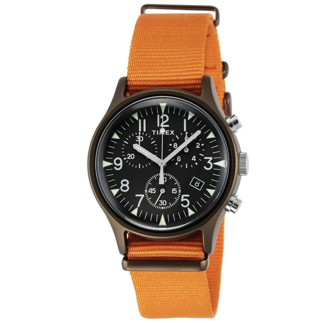 Timex MK1 Chronographe en Aluminium 40 mm Montre Bracelet Orange TW2T10600