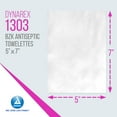 thumbnail image 2 of Dynarex BZK Antiseptic Towelettes, Moist Sanitizing Towelettes Designed to Protect Minor Wounds, 5" x 7", Disposable & Individually Wrapped, 1 Case - 10 Boxes of 100 Towelettes, 2 of 7