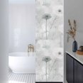 thumbnail image 3 of White Green Dandelion Window Privacy Film, Grey Floral Leaves Static Cling UV Sun Blocking Heat Control Window Tint Day and Night, Non-Adhesive Reusable One Way Windows Privacy Cover 17.7''x78.7'', 3 of 7