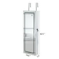 thumbnail image 2 of Full Mirror Wooden Wall Mounted 4-Layer Shelf With Inner Mirror 3-Color LED Light Jewelry Storage Mirror Cabinet - White, 2 of 9