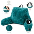 thumbnail image 4 of Nestl Reading Pillow, Backrest Pillows with Arms, Plush Faux Fur Back Pillow,&nbsp;Shredded Memory Foam Bed Rest Pillow, Teal, 4 of 8
