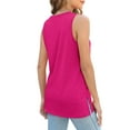 thumbnail image 4 of Qaspx Printed Tank Tops for Women Sleeveless Shirts Summer Side Split Blouses Casual Ladies Tops, 4 of 4
