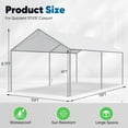 thumbnail image 4 of Quictent 10x15ft Heavy Duty Car Canopy Galvanized Frame Carport Outdoor Party Tent Boat Shelter, White, 4 of 8