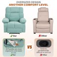 thumbnail image 3 of ALEAVIC Recliner Chair with Heat and Massage, Manual Recliner Chairs for Adults, Green, 3 of 8
