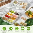thumbnail image 2 of Snackle Box Container Divided Serving Tray 8 Compartments Lid Handle Portable Snack Platter, 2 of 7