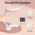 thumbnail image 4 of modelones UV LED Nail Lamp, Gooseneck UV Light for Gel Nails, 48 W Nail Light for Gel Nail Polish with 3 Timers and LCD Display, LED Nail Lamp for Fast Curing, 4 of 7