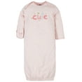 thumbnail image 3 of Gerber Baby Girls Lap Shoulder Gowns with Mitten Cuffs, 4-Pack, Preemie-0/6M, 3 of 7
