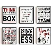 6PCS/Set Canvas Prints Success You Got This Office Rules Canvas Art Office Inspirational Painting Decorative Wall Art Pictures