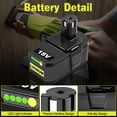 thumbnail image 3 of 1-Pack Upgraded 8.0Ah Replacement for Ryobi Battery 18V Compatible with P109 P108 P107 P105 P104 P103 P102 Battery, 3 of 7