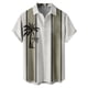 thumbnail image 1 of Camisas Para Hombre Manga Larga Casual Hombres Solapa Estampado Manga Corta Puños Botón Puerto Estilo Floral Camisa Sand Beach Hawaiianss Summer Top (Dark Gray, 3XL), 1 of 4
