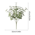 thumbnail image 3 of AUNVITO Artificial Green Leaf Flower Plant, Lifelike Fake Foliage Potted Decor, Sunproof Outdoor Floral Ornament for Patio Yard Garden Home Indoor Table Arrangement, 3 of 6