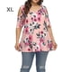 thumbnail image 1 of Camisa de mujer Blusa de manga corta con hombros descubiertos y estampado floral, rosa, XL Monstrate AP002473-11, 1 of 6