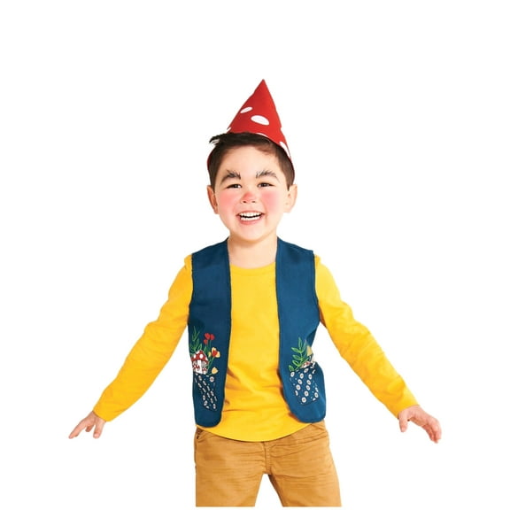 Toddler Boys Girls Gnome Vest & Hat Halloween Costume One Size 2-4T