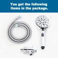 thumbnail image 6 of POP SANITARYWARE High Pressure Handheld Shower Head, 9 Modes Handheld Showerhead with 59 Inch Stainless Steel Hose and Adjustable Bracket, Built-in Power Wash to Clean Tub, Clean Corner,Tile & Pets, 6 of 6