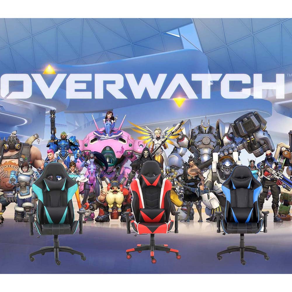 Kepooman Adult Gaming Chair, High-back Racing Chair, Computer Chair, Ergonomic Gaming Chair, Office Work Chair, with Headrest and Lumbar Support,Blue-A Kepooman Adult Gaming Chair, High-back Racing Chair, Computer Chair, Ergonomic Gaming Chair, Office Work Chair, with Headrest and Lumbar Support,Blue-A