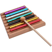 Chime, 3-Tone Tabletop Chimes Meditation Chime Colorful Wind Bell Educational Musical Percussion Instrument with Mallet