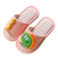 thumbnail image 1 of MIASHUI Boys Girls Slippers Cartoon Dinosaur Pattern Comfortable Home Slippers,Pink,9-9.5 Years, 1 of 4