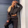 thumbnail image 2 of Jogging Suits For Women 2 Piece Sweatsuits Tracksuits Outfits Ladies Long Sleeve Crop Hoodie Tops Sweatpants Sets, 2 of 3