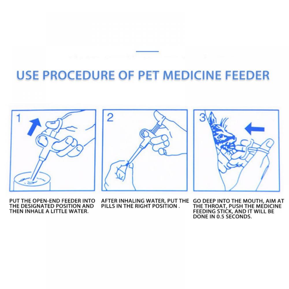 Pet Medicine Feeder, Silicone Tip Syringes Pills Feeding Dispenser Tool ...