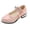 Pink, variant on Girls Princess Dress Shoes, Cute Flower Mary Jane Flats for Flower Girl Party Wedding Pink 12.5 M