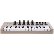 Arturia MiniLab 3 Champagne 25 Key USB MIDI Keyboard Controller With 8 Multi-Color Drum Pads, 8 Knobs and Music Production Software Included