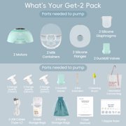 MomMed S33 Hands-Free Wearable Breat Pump with Night Light,Electric Breast Pump Ultra-Quiet in-Bra Pump,One-Tap Pause, Night Light