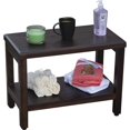 thumbnail image 3 of Compact Rectangular Teak Shower / Outdoor Bench in Brown Finish, 3 of 4