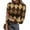 #_001Brown, variant on ASDFVBKG Women's Mock Turtleneck Long Sleeve T-Shirts Comfortable Base Layer Tee Shirts Plaid Vintage Print Tunic Fashion Top Casual Slim Fit Vacation Outfits Clothes Red XL