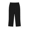 thumbnail image 4 of Womens Summer Linen Capris Loose Fit Straight Leg Work Pants Pull On Bobo Capri Pants Cropped Casual Lightweight Beach Trousers Pockets with Pockets(Black,XL), 4 of 4