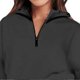 thumbnail image 3 of Women Hoodie Set Plain Pockets Long Sleeve Short Pants Casual Comfortable 2 Pieces Sweatshirt Outfits for Daily Work Dark Gray L, 3 of 4