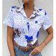thumbnail image 5 of Camisa informal de temperamento con estampado floral de manga corta elegante y cómoda con cuello en V para mujer OAVQHLG3B Store lin121212, 5 of 5