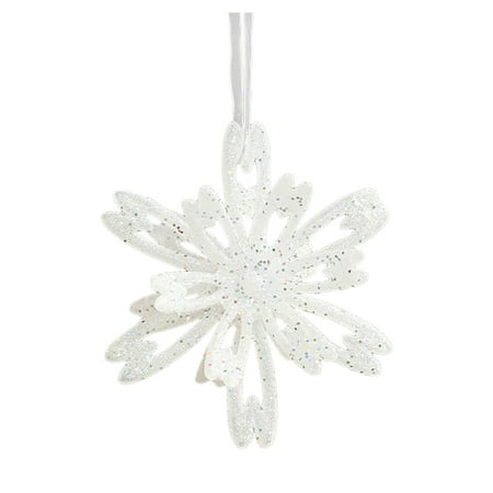 

Christmas Decoration With White Snowflakes Three Tree Pendant Snow Scenery Arrangement