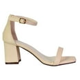 thumbnail image 3 of XY London Womens Antigoni Strappy Low Mid Block Heel Sandals, 3 of 5