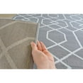 thumbnail image 3 of persian area rugs 5x7 3355 gray moroccan trellis with white line area rug, 3 of 5