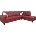 thumbnail image 3 of Lifestyle Furniture Leisly Right-Facing Sectional Sofa Set in Wine Red, 3 of 4