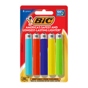 BIC Classic Maxi Pocket Lighters, Assorted Colors, Pack of 5, Colors May Vary