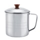 thumbnail image 1 of Taza de té de acero inoxidable, taza de agua con tapa y asa para el hogar y la oficina(??12CM), 1 of 9