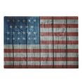thumbnail image 1 of USA Cutting Board, Fourth of July Independence Day Retro Worn Wooden Looking Democracy, Decorative Tempered Glass Cutting and Serving Board, Large Size, Blue Red Pale Grey, by Ambesonne, 1 of 1