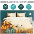 thumbnail image 3 of Autumn Harvest Pumpkins Sunflowers Bedding Set Couple Bedclothes Pillowcase Home Textiles Bed 3pcs Set for Bedroom Customized Decoration King, 3 of 6
