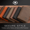 thumbnail image 6 of Stealth Mode Trifold Leather Wallet for Men with RFID Blocking (Carbon Fiber), 6 of 10