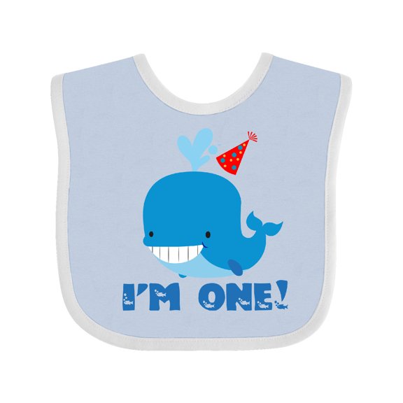 Inktastic Whale 1st Birthday Boys or Girls Baby Bib