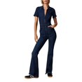 thumbnail image 1 of HBFAGFB Jumpsuit Womens Fashion Slim Street Retro High Waisted Zipper Denim Rompers BU3 Size L, 1 of 4